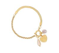 MHADBKH Unique Heart Flower Pendant Stainless Steel Fashion Charm Wrist Jewelry For Expressing Love Modern Elegant