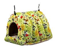 MHADBKH Warm Bird Nest Winter Bed Snuggle Hanging House Cage Tent Plush Hideaway for Small Parrot Conure Cockatiel