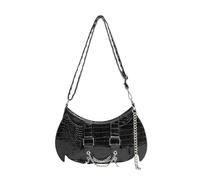 MHADBKH Women Handbag Bat Wing Armpit Bag Simple Commuting Trendy Chain Shoulder PU Leather Underarm Purse Shopping Womens Chain Shoulder Pu Leather Armpit Bat Wing Handbag For Everyday
