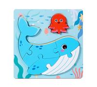 MHADBKH Wood Cognitive Development Toy For Ages 3+ Animal Food Matching Game To Fine Motor Skills & Sight Coordination Safe Kids Learning Riddles