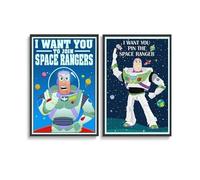 MHAIO 2 PCS Anime Toy Movie Story Poster Wall Art Canvas Posters 12x18inch(30x45cm) Style-5