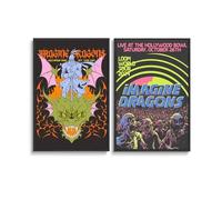 MHAIO 2 PCS Imagine Poster Dragons Music Rock Band Poster For Room Wall Art Canvas Posters 20x30inch(50x75cm) Style-4
