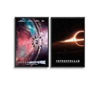 MHAIO 2 PCS Movie Interstellar Aesthetic Poster Wall Art Canvas Posters 20x30inch(50x75cm) Style-11