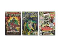 MHAIO 3 PCS Hip-hop Singer Mf Doom Poster Poster Wall Art Canvas Posters Room Decorative Aesthetic Poster Print Decor Posters 08x12inch(20x30cm)-3pcs Style