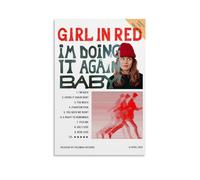 MHAIO Girl In Red Poster I'm Doing It Again Baby! Album Cover Posters Poster Decorative Painting Canvas Wall Posters And Art Picture Print Modern Family Bedroom Decor Posters 12x18inch(30x45cm)