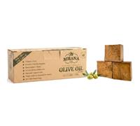MHANA Authentic Aleppo Soap Bar - 77% Olive Oil & 15% Laurel Oil - Handmade Natural Soap for Sensitive Skin, Eczema & Acne - Face, Body & Hair - Vegan, SLS-Free, Paraben-Free (3 x 200g)