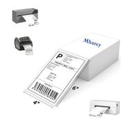 Mharey 4x6 Thermal Labels (100x150mm) - 500 White Shipping Labels, Permanent Adhesive, Compatible with MUNBYN Rollo Zebra Printers, Royal Mail FBA