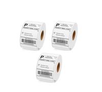 Mharey Ltd - 4 x 6 Direct Thermal Labels, Blank White 750 Labels, Permanent - Adhesive Shipping Address Labels Compatible with MUNBYN, Rollo and Zebra (250 Labels x 3 Rolls).