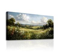 MHARTK66 Modern Canvas Wall Art Wildflowers Landscape Painting 75x150 cm