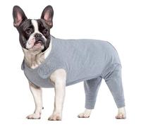 MHaustlie Dog Surgery Suit, Lick Sleeves For Dog Rear Legs, Dog Onesie for Surgery Female, Dog Recovery Suit Female Male Dogs, Dog Wound Protector Sleeves, Surgical Suit For Dog Female Spay(Grey,S)