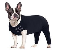 MHaustlie Dog Surgery Suit, Lick Sleeves For Dog Rear Legs, Dog Onesie for Surgery Female, Dog Recovery Suit Female Male Dogs, Dog Wound Protector Sleeves, Surgical Suit For Dog Female Spay(Black,S)