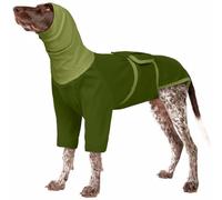 MHaustlie Recovery Suit for Large Dogs, Dog Onesie After Surgery Spay Neuter, Bodysuit for Abdominal Wounds Skin Disease, E-Collar & Cone Alternatives, Suitical Recovery Suit for Female(Green, 2XL)