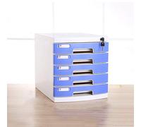 MHBGX Multifunction Office Storage File Cabinet-File Rack,Storage Box Information Niture Archive Cabinet 5 Drawers Plastic Desktop with Lock Drawer Type High Capacity Can Store A4 Files,Gray