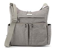 MHCNLL Anti Theft Crossbody Purse RFID Women Nylon Waterproof Lightweight Shoulder Bag, Gray, M