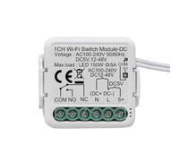 MHCOZY Tuya Smart Life app Dry Contact WiFi Relay Switch Module,1 Channel DC 5V 12/24V AC 100-240V,Work with Alexa Google Home