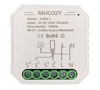 MHCOZY WiFi Smart Roller Shutter Switch Relay Module for Electric Motorized Curtains Blinds Awnings,Tuya Smart life app remote control,Percent timer function,compatible with Alexa Google Home