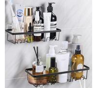 MHDCLY Shower Caddy, 2-Pack Adhesive Bathroom Accessory, Bathroom Shelves, Shower Shelf, Bathroom Accessories for Trailer, Room Decor, Bathroom Caddy, Apartment Essentials