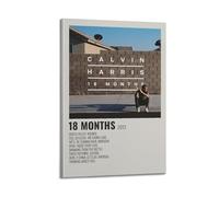 MHEGSNGA Calvin Harris 18 Months Poster Vintage Art Cover Room Decor Aesthetic Bedroom Decor Canvas Posters For Bedroom 08x12inch(20x30cm) Frame-style