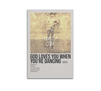 MHEGSNGA God Loves You When You're Dancing Vance Joy Poster Vintage Art Cover Room Decor Aesthetic Bedroom Decor Canvas Posters For Bedroom 16x24inch(40x60cm) Unframe-style