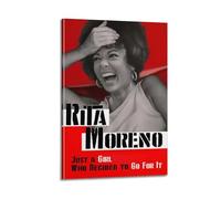 MHEGSNGA Rita Moreno Just A Girl Who Decided to Go for It Poster Vintage Art Cover Room Decor Aesthetic Bedroom Decor Canvas Posters For Bedroom 08x12inch(20x30cm) Frame-style