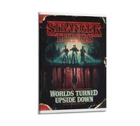 MHEGSNGA Stranger Things Poster Vintage Art Cover Room Decor Aesthetic Bedroom Decor Canvas Posters For Bedroom 24x36inch(60x90cm) Frame-style