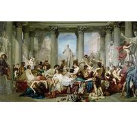 MHFFDYIV Famous HD Print Picture Wall Art Painting the Romans of the Decadence by Famous Artist Paintings Reproduction for Office Decor 60x90cm