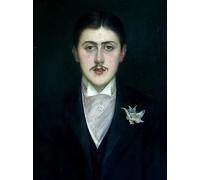 MHFFDYIV Famous Painting Modern Print Mural Art Portrait of Marcel Proust by Jacques Emile Blanche Canvas Prints for Wall Decor 60x90cm