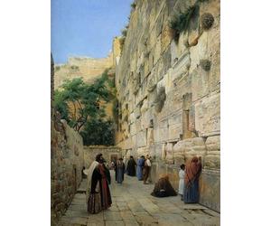 MHFFDYIV Famous Wall Art Decor Canvas Wall Art the Wailing Wall Jerusalem by Gustav Bauernfeind Modern Wall Decoration for Home Decor 60x90cm