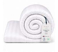 MHG Living 1.5 Tog Summer Duvet - Lightweight Striped Microfibre Duvet, Breathable & Hypoallergenic - Double