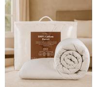 MHG Living 1 Tog Summer Duvet Single 135 x 200 cm - Ultra Lightweight 100% Cotton Cover, Hypoallergenic Hollowfibre Filling, Breathable, Machine Washable, Made in UK