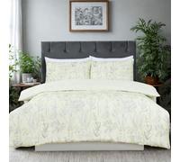 MHG Living 100% Cotton Duvet Cover Set - King 230x220cm - Yellow - Sateen Weave 300 Thread Count - Digital Printed Soft & Breathable Luxury Bedding - Includes 2x Pillowcases & Button Closure