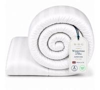 MHG Living 13.5 Tog Winter Duvet - Hotel Quality Striped Microfibre Duvet, Breathable & Hypoallergenic - Super King