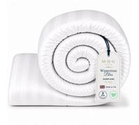 MHG Living 15 Tog Winter Duvet - Hotel Quality Striped Microfibre Duvet, Breathable & Hypoallergenic - Super King