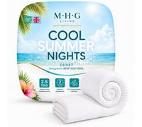 MHG Living 2.5 Tog Cool Summer Duvet Quilt - Lightweight Striped Microfibre, Breathable, Hypoallergenic Bedding - King