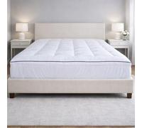 MHG Living 5cm Thick Mattress Topper King (200 x 150 cm) - Hollowfibre Box Stitched Topper with Microfibre Fitted Sheet Skirt - Easy On Easy Off, Breathable & Soft Touch