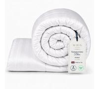 MHG Living 7.5 Tog Summer Duvet - Lightweight Striped Microfibre Duvet, Breathable & Hypoallergenic - Double