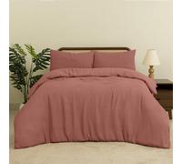 MHG Living Chunky Waffle Duvet Cover Set - Cotton Blend, Super Soft & Breathable, Hypoallergenic, Machine Washable Waffle Weave Bedding (Terracotta, Super King)