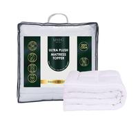 MHG Living Cool Touch Double Mattress Topper 135x190cm - 5cm Thick Quilted Foam, Hypoallergenic & Breathable with Corner Straps - Soft Bed Topper for Sofa Bed & Caravan