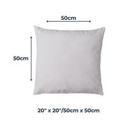 MHG Living Cushion Insert Pads Hollowfibre Fill 50 X 50Cm (20" X 20") Supportive & Hypoallergenic -Pack Of 1