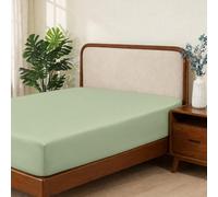 MHG Living Double Fitted Sheet - 100% Cotton Sateen, 300 Thread Count, Extra Deep 30Cm