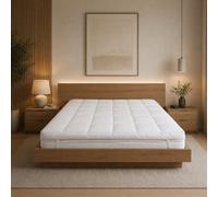 MHG Living Duck Feather & Down Mattress Topper - 100% Cotton Cover, Up To 5 Inch Extra Thick, Soft & Supportive