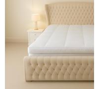 MHG Living Duck Feather Small Double Mattress Topper - 5 Inch (12.5cm) Deep, Down-Proof T233 100% Cotton Cover, Box Stitched, Hypoallergenic, Breathable, Elastic Straps - Super Soft Bed Cushioning