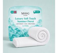 MHG Living Lightweight 1.5 Tog Summer Duvet - Luxury Soft Touch Striped Microfibre Quilt Bedding - Super King