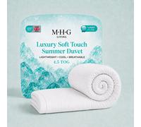 MHG Living Lightweight 4.5 Tog Summer Duvet - Luxury Soft Touch Striped Microfibre Quilt Bedding