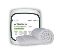 MHG Living Luxury Soft Touch 1.5 Tog Duvet - Anti Allergy Striped Microfibre, Warm & Lightweight, Breathable & Easy Care, Summer Essential, (Single)