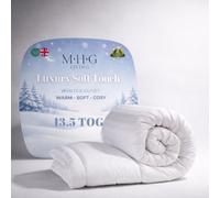 MHG Living Luxury Soft Touch 13.5 Tog Winter Duvet, Hypoallergenic Satin Stripe Microfibre Quilt - Super King