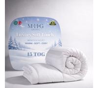 MHG Living Luxury Soft Touch 15 Tog Winter Duvet, Hypoallergenic Satin Stripe Microfibre Quilt - King