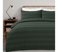 MHG Living Luxury Waffle Stripe Duvet Cover Set - Soft 200Tc Polycotton Blend, Breathable & Stylish Bedding (Super King, Turquoise)