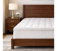 MHG Living Quilted Mattress Topper & Pillow Set - 1200Gsm Microfibre Comfort Layer With Elasticated Corner Straps - King