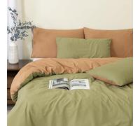 MHG Living Reversible Duvet Cover,Single Size,100% Cotton Duvet Cover Sets,Single Duvet Covers,Soft & Breathable Duvet Covers,Button Closure,Duvet Cover Single With 1 Pillow Case (135x200)